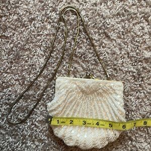 Pearl beaded clutch
